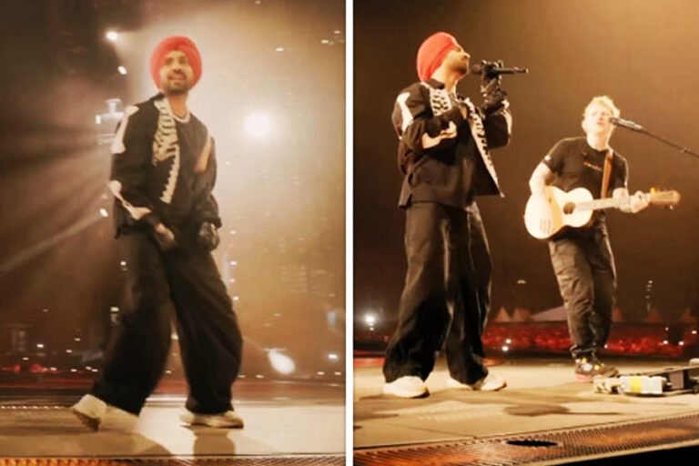 एड शीरन ने मुंबई कॉन्सर्ट में दिलजीत दोसांझ के साथ पंजाबी में गाना गाया.