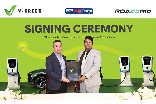 V-GREEN and Roadgrid India Announce Strategic Collaboration to Expand Fast Electric Vehicle Charging Infrastructure Across India